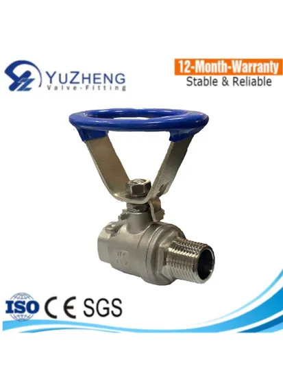 CE M/F Thread 2PC Ball Valve with Oval Handle Industrial Stainless Steel