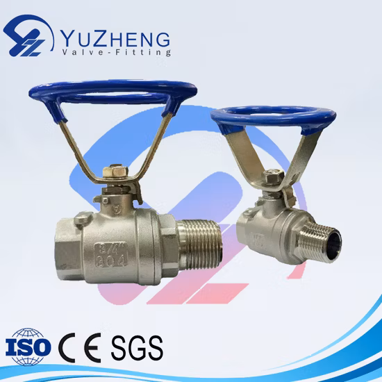 CE M/F Thread 2PC Ball Valve with Oval Handle Industrial Stainless Steel